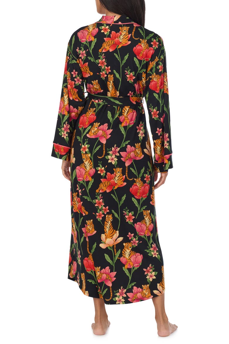 Print Long Robe, Alternate, color, BLKGRD FLR
