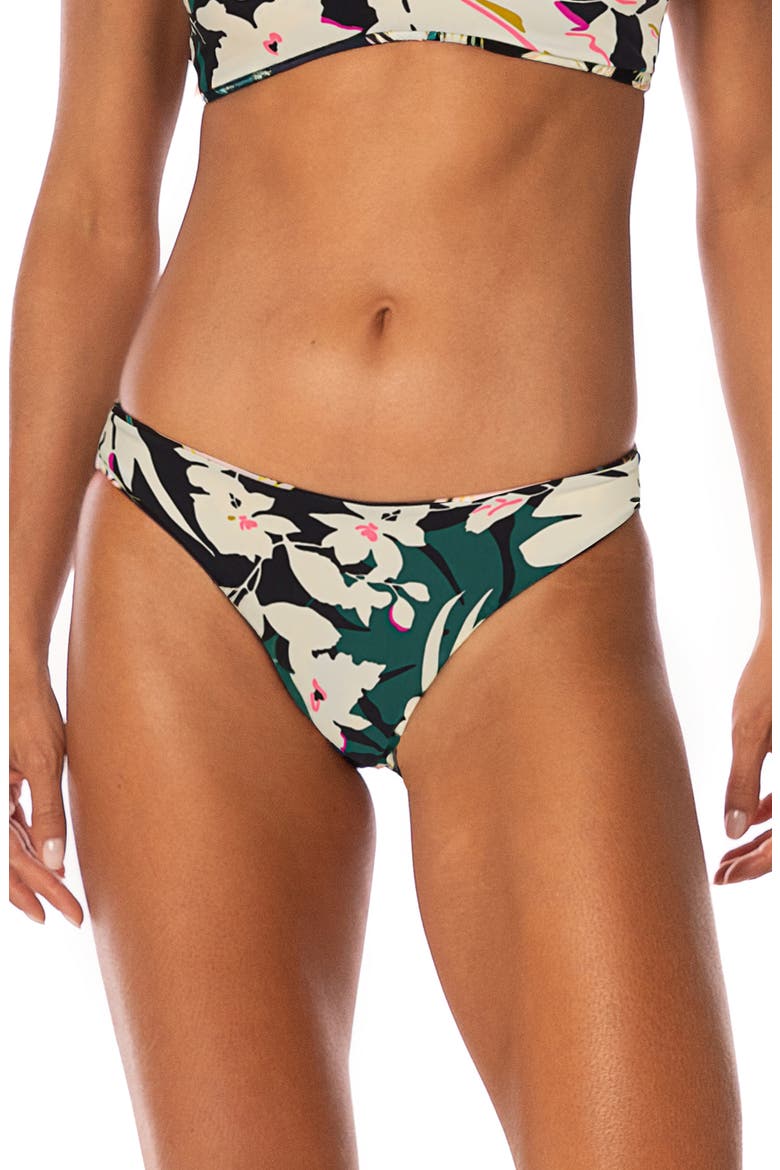 Floral Dream Sublimity Reversible Bikini Bottoms, Alternate, color, BLACK