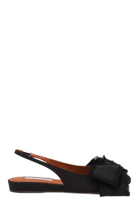 Slingback Ballerina Flat In Satin
