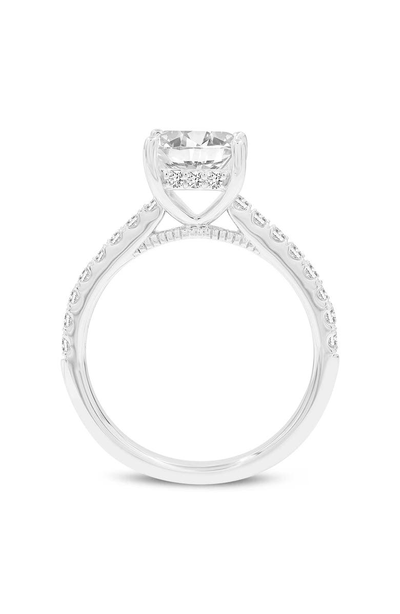 LuvMyJewelry Aneliya 14K White Gold Princess Cut Lab Grown Diamond Hidden Halo Engagement Ring - 1.95 Ct, Alternate, color, 14K White Gold