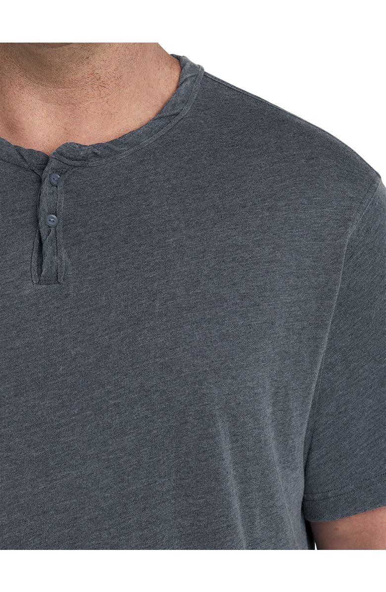 Lucky Brand Big & Tall Burnout Notch Neck T-Shirt, Alternate, color, Jet Black