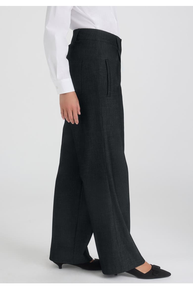 Slubbed Denim Trouser, Alternate, color, BLACK