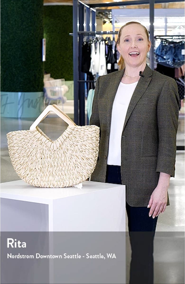 Ivy Crochet Straw Tote, sales video thumbnail