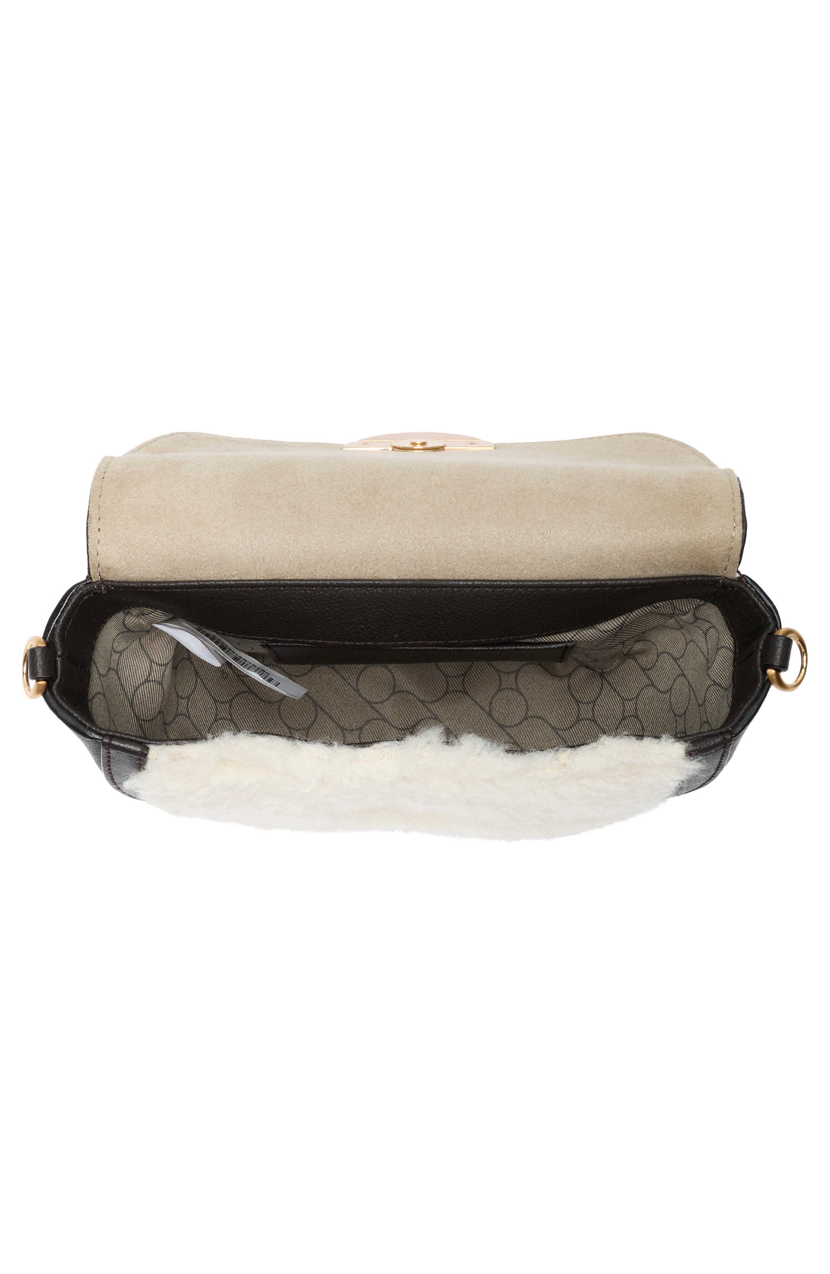 Lottie Faux Fur Crossbody Bag, Alternate, color, IVORY