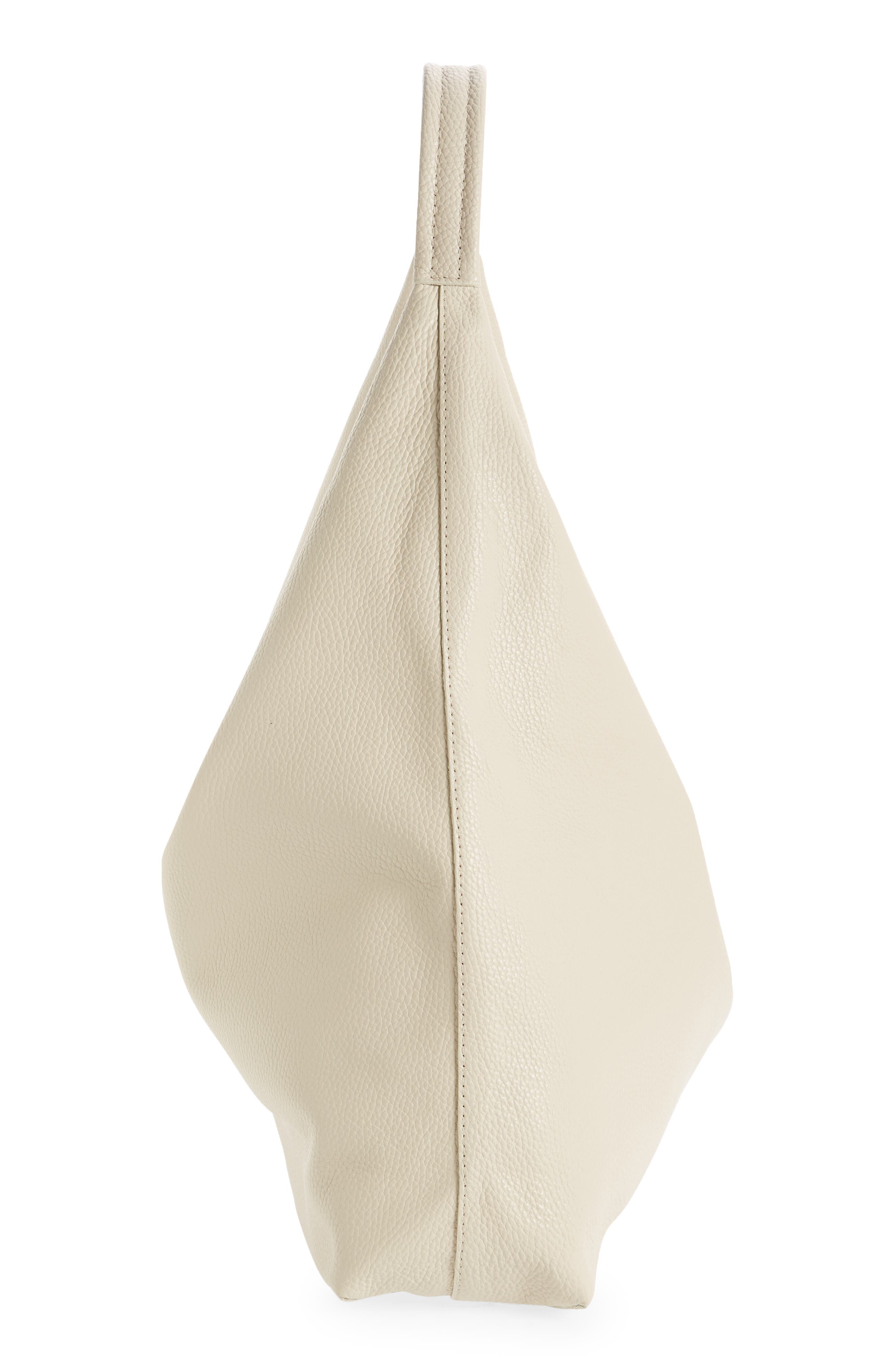 Violet Leather Hobo Bag, Alternate, color, NATURAL
