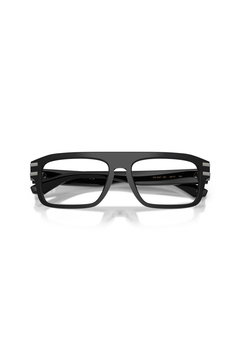 56mm Rectangle optical glasses, Alternate, color, Black