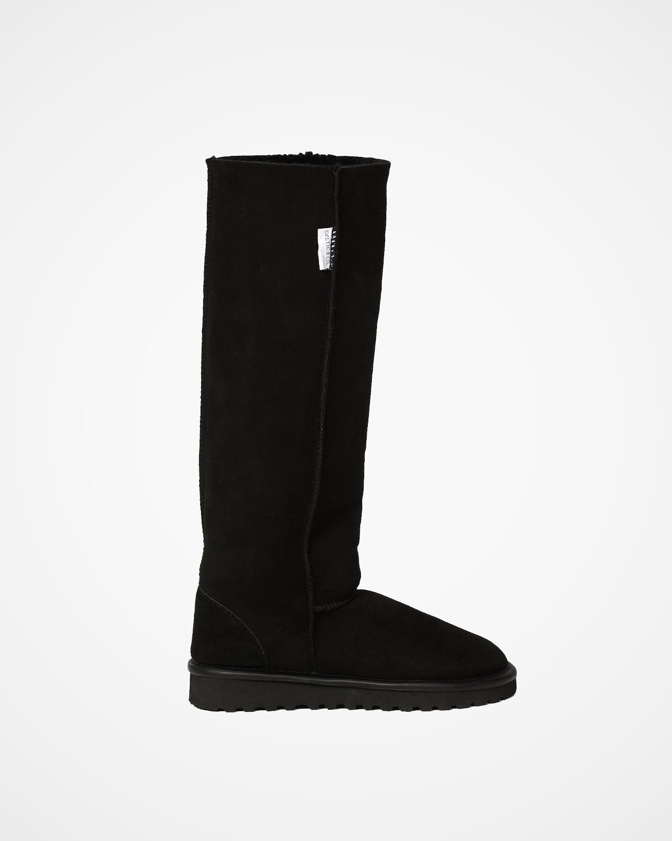 Celtic & Co. Celt Shearling Knee Boot, Alternate, color, Black