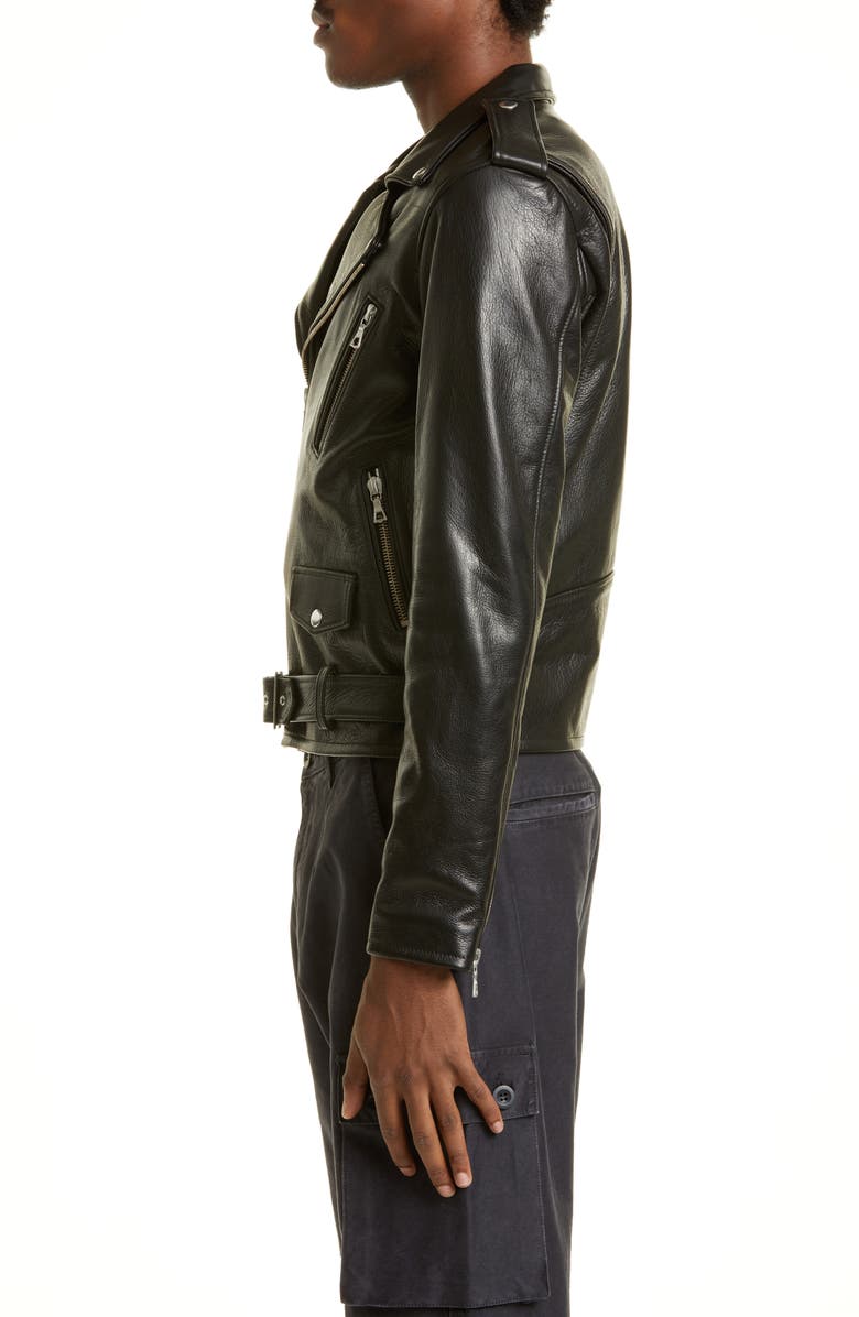 John Elliott Classic Leather Moto Jacket, Alternate, color, 