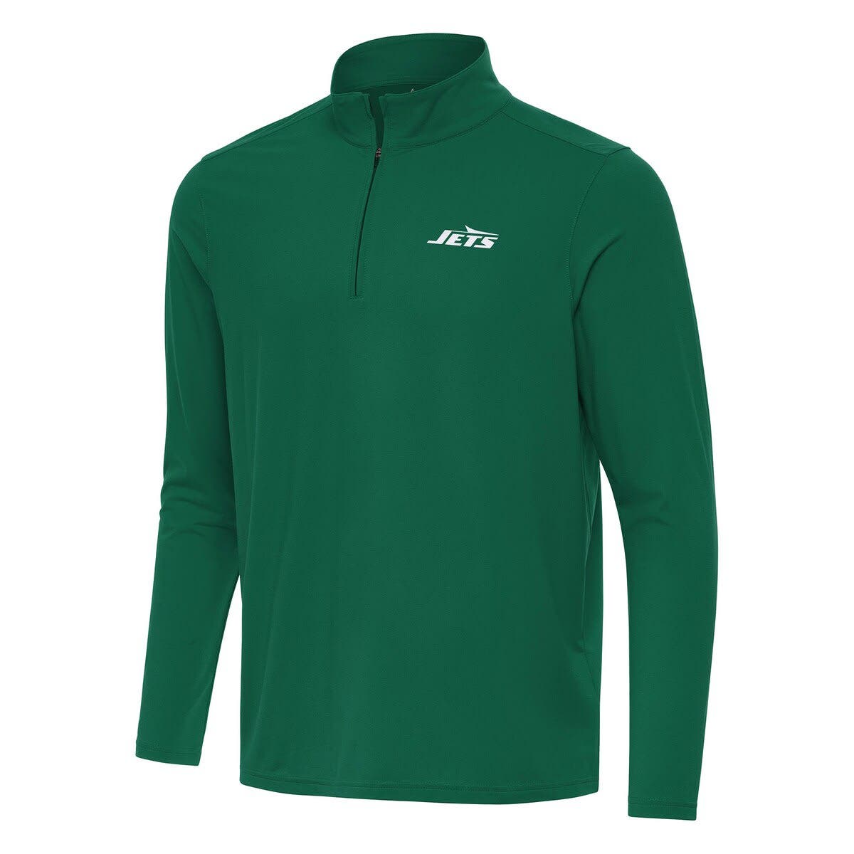 Antigua Green New York Jets Intent Quarter-zip Pullover Top