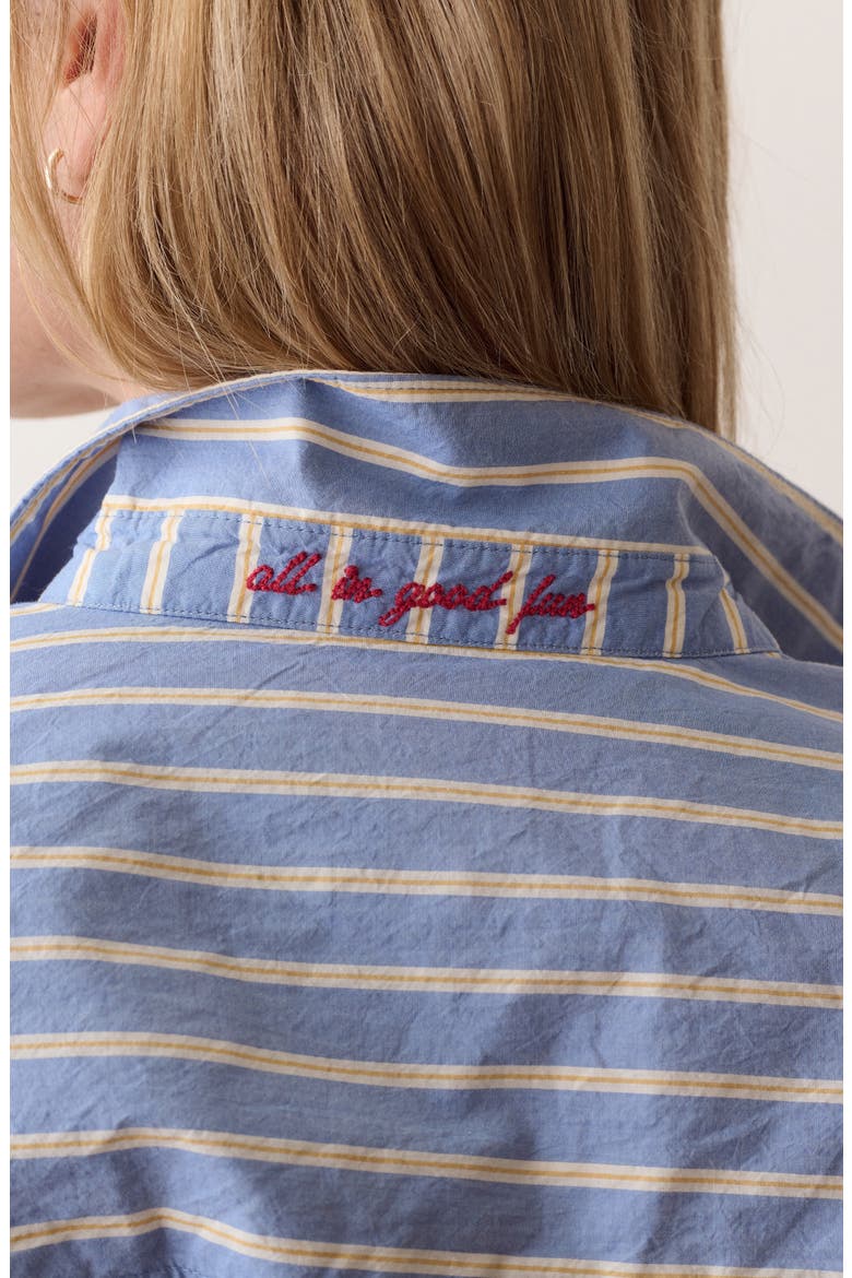 Jane Relaxed Striped Shirt, Alternate, color, BLUE STRIPE