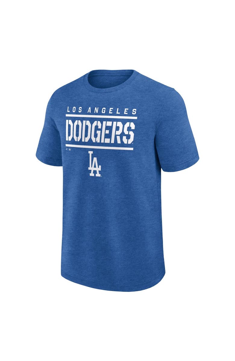 FANATICS Men's Fanatics Heather Royal Los Angeles Dodgers Top Notch T-Shirt, Alternate, color, Heather Royal
