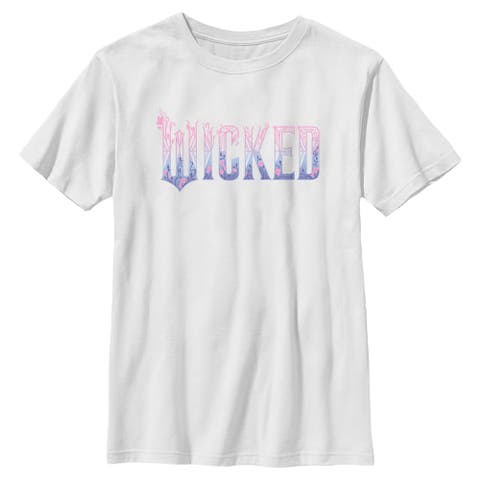 Boys' Floral Pink and Purple Logo T-Shirt