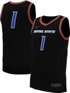 Nike Men's Nike #1 Black Boise State Broncos Replica Basketball Jersey