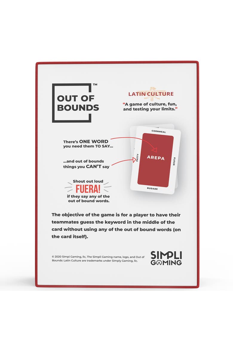 Out Of Bounds Latin Culture Party Card Game, Alternate, color, Multicolored