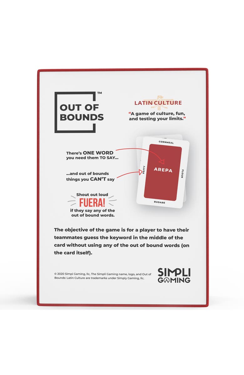 Simpli Gaming Out Of Bounds Latin Culture Party Card Game, Alternate, color, Multicolored