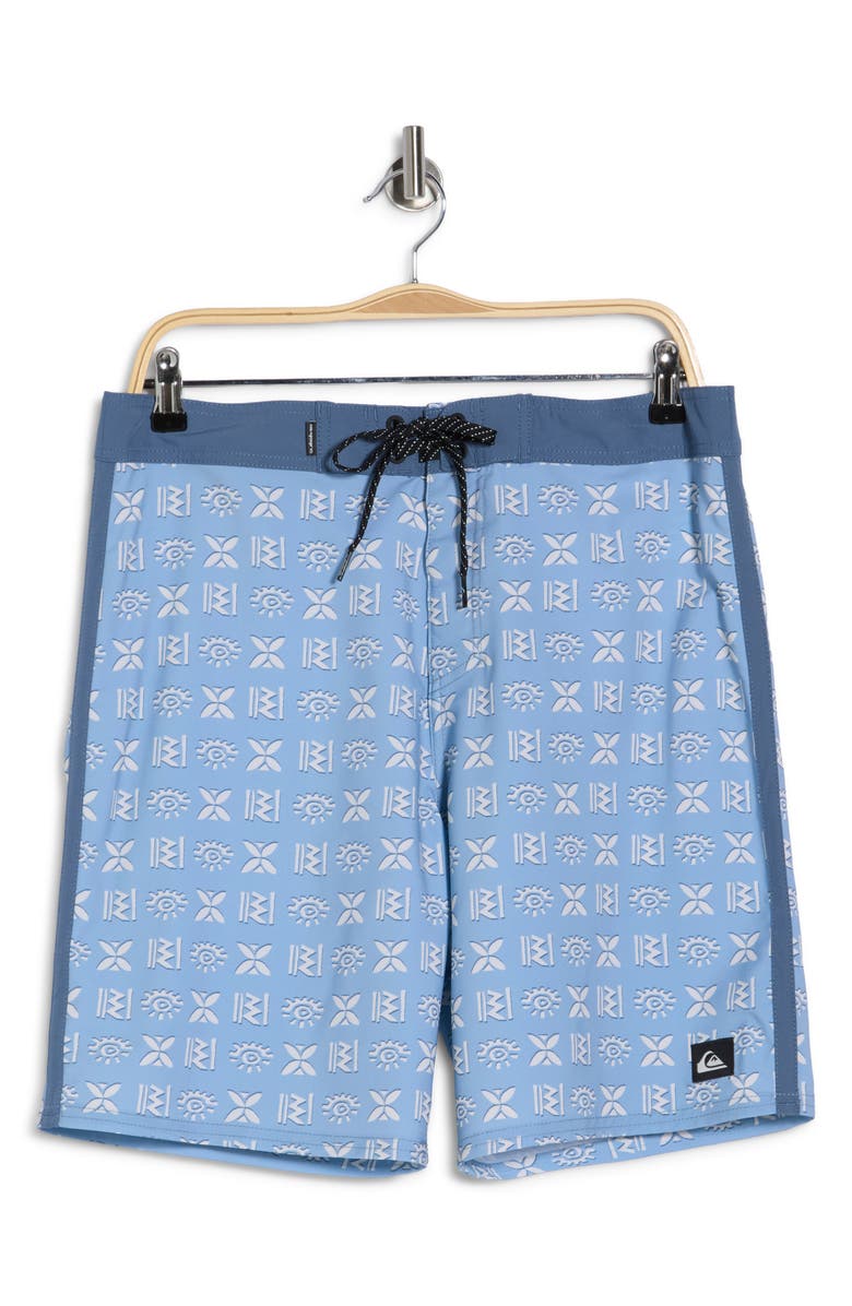 Quiksilver Surfsilk Etched Board Shorts, Alternate, color, Ashley Blue
