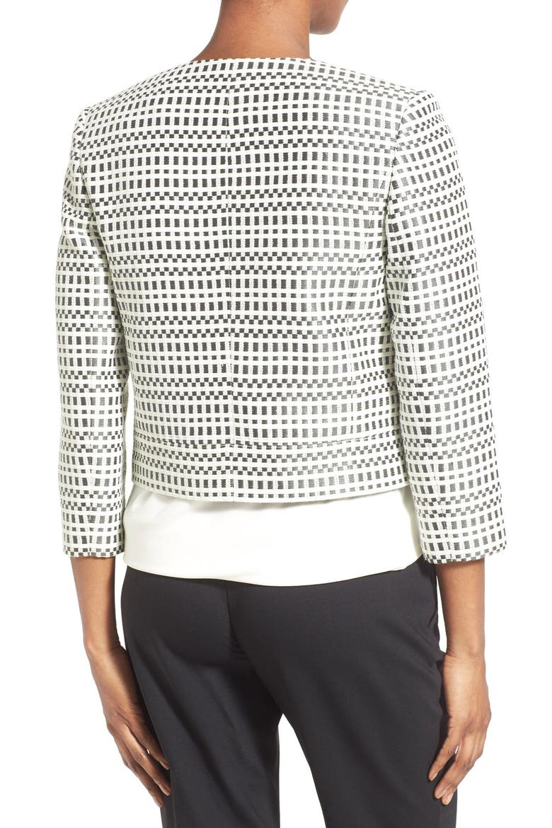 Asymmetrical Crop Tweed Jacket, Alternate, color, OLIVE TERRACE TWEED