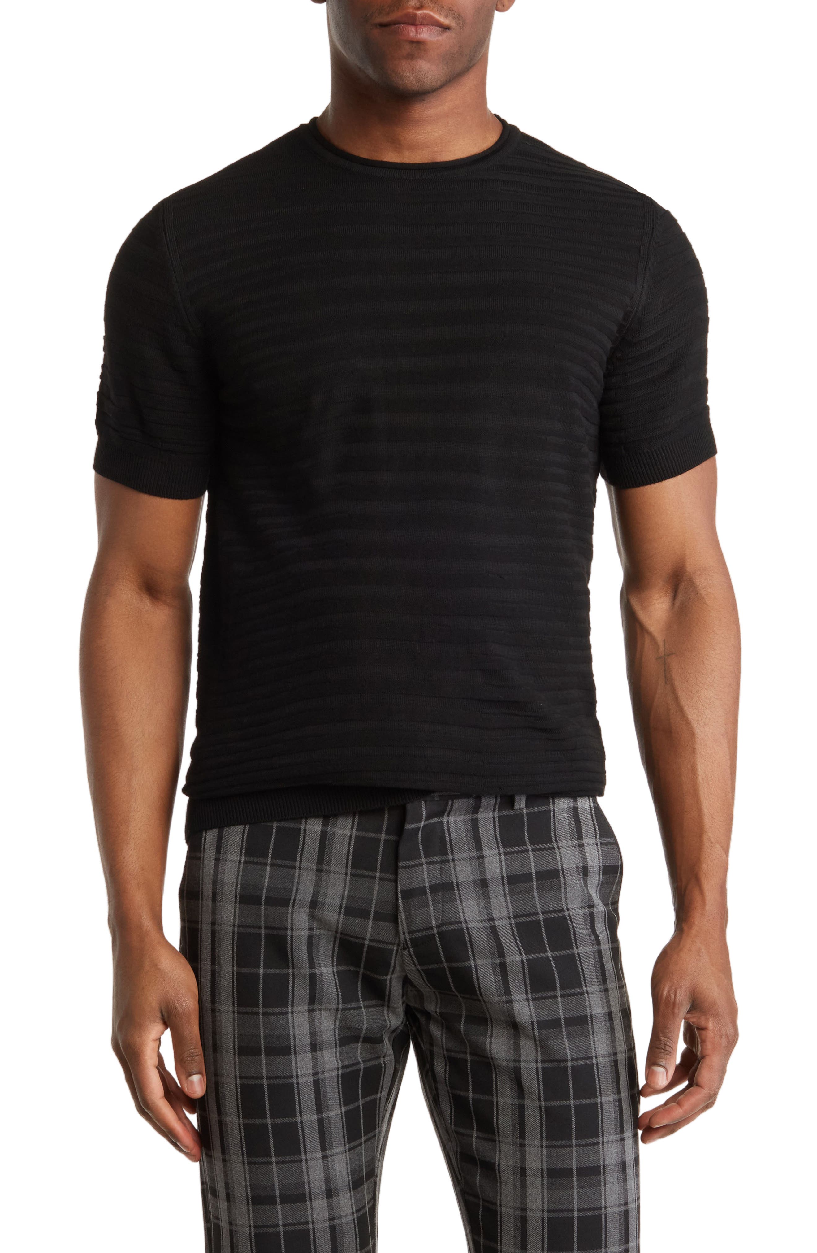 T.R. PREMIUM Textured Knit Crewneck T-Shirt