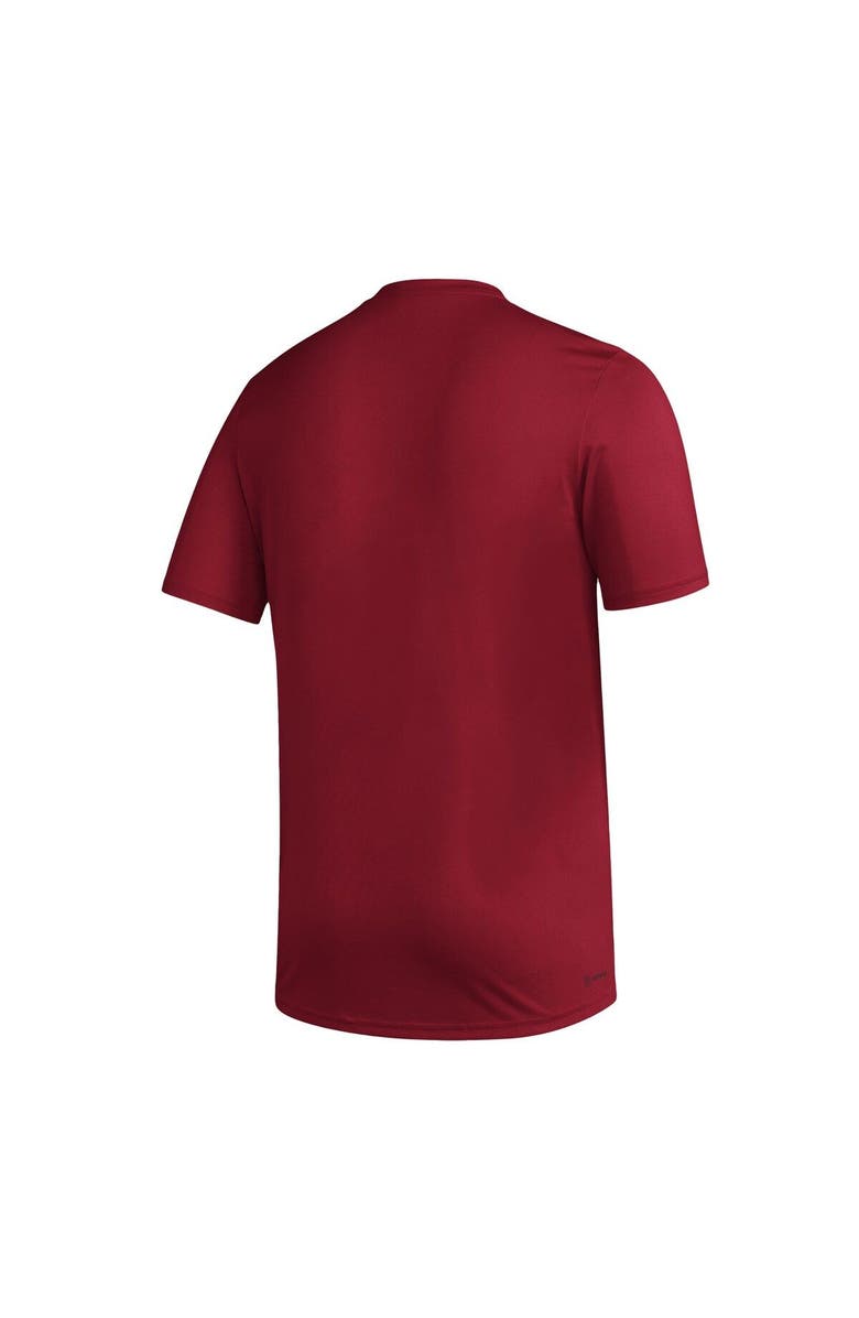 adidas Men's adidas Red Louisville Cardinals Basics Secondary Pre-Game AEROREADY T-Shirt, Alternate, color,