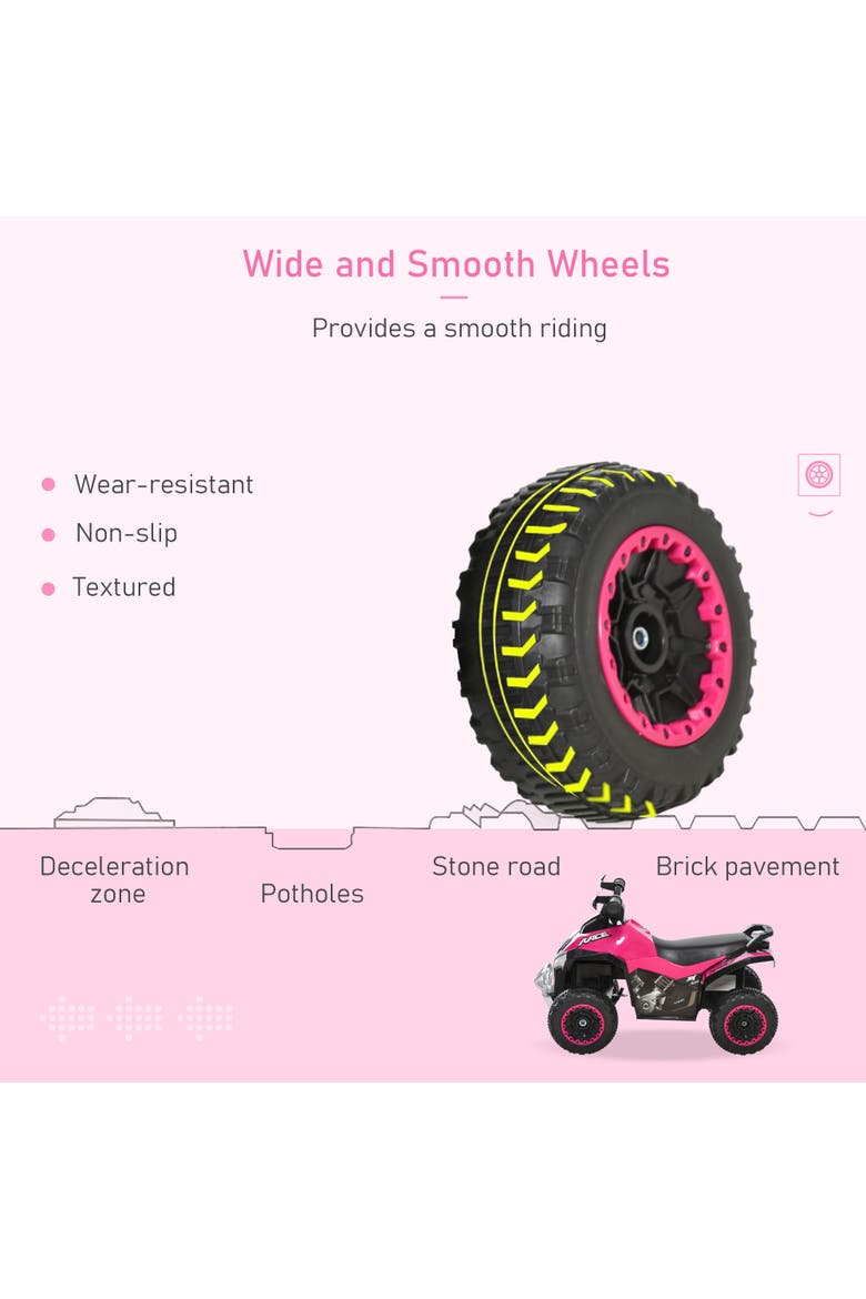 Kids Push ATV with Music and Light​, Alternate, color, Pink