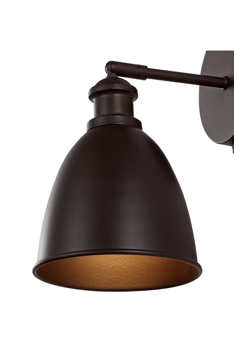 Hudson 1-Light Farmhouse Bohemian Iron LED Sconce, Alternate, color, Oil Rubbed Bronze