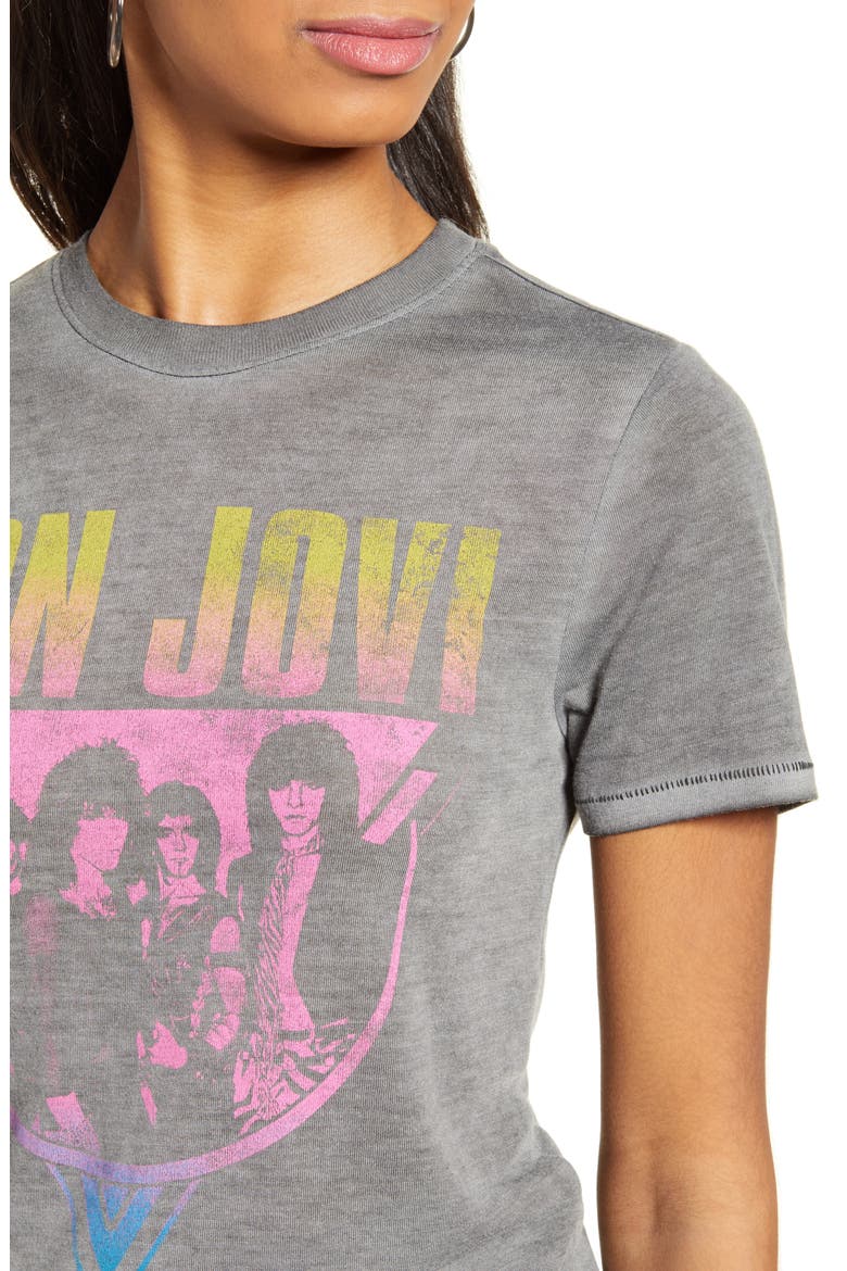 Bon Jovi Graphic Tee, Alternate, color, WASHED BLACK