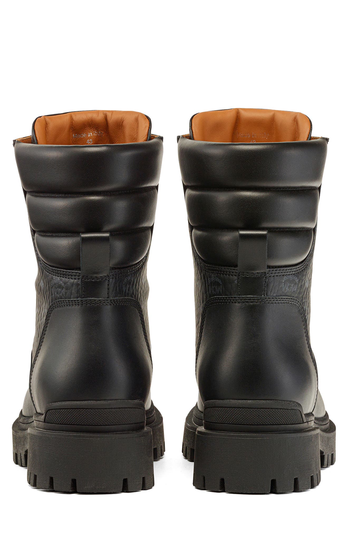 MCM Visetos Monogram Combat Boot, Alternate, color, 