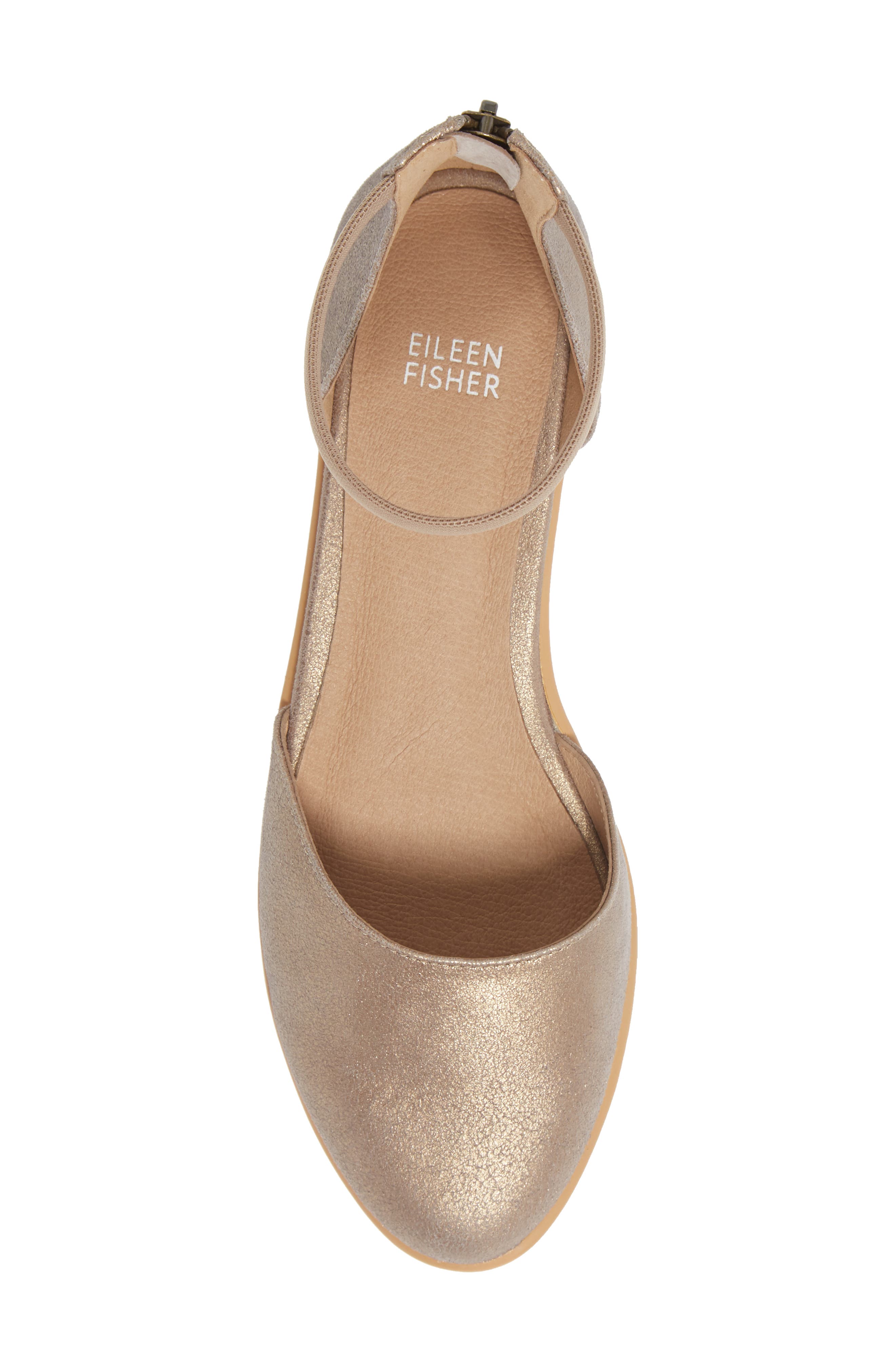 Ankle Strap Wedge, Alternate, color, PLATINUM METALLIC SUEDE