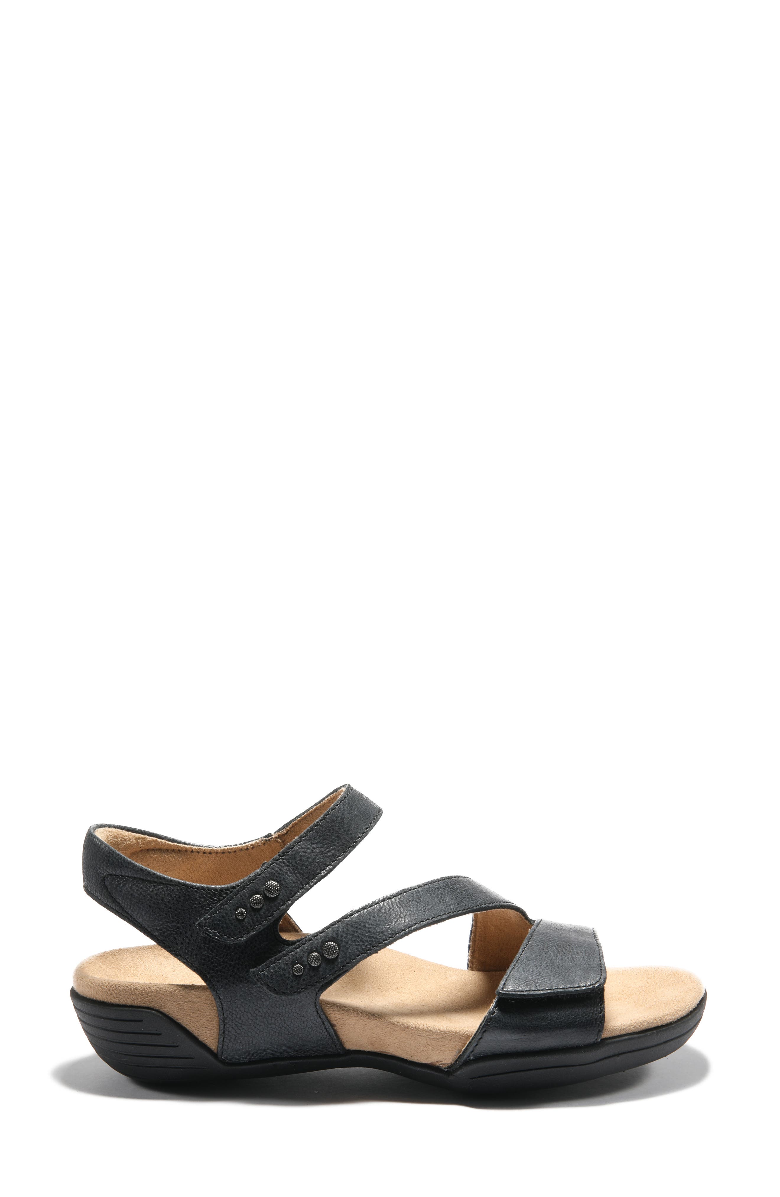 Hälsa Footwear Hälsa Denia Ankle Strap Sandal, Main, color, Black Leather