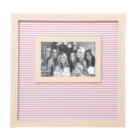 Pink Letter Board Frame Wood Pink