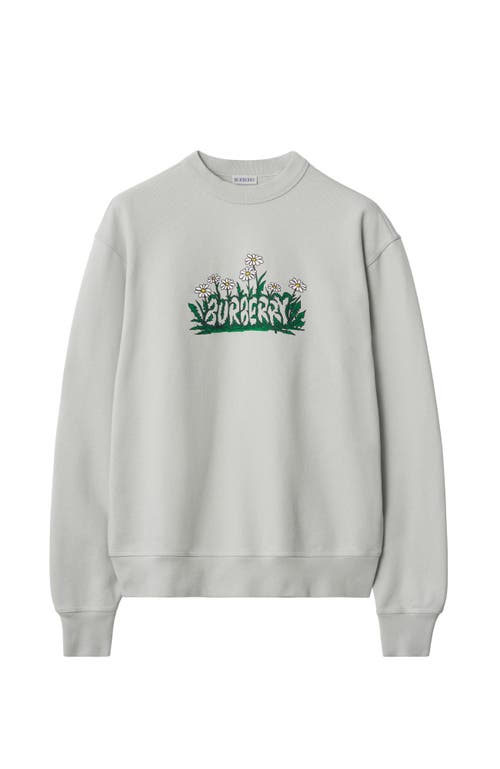 Shop Burberry Daisy Logo Cotton Sweatshirt In Winter