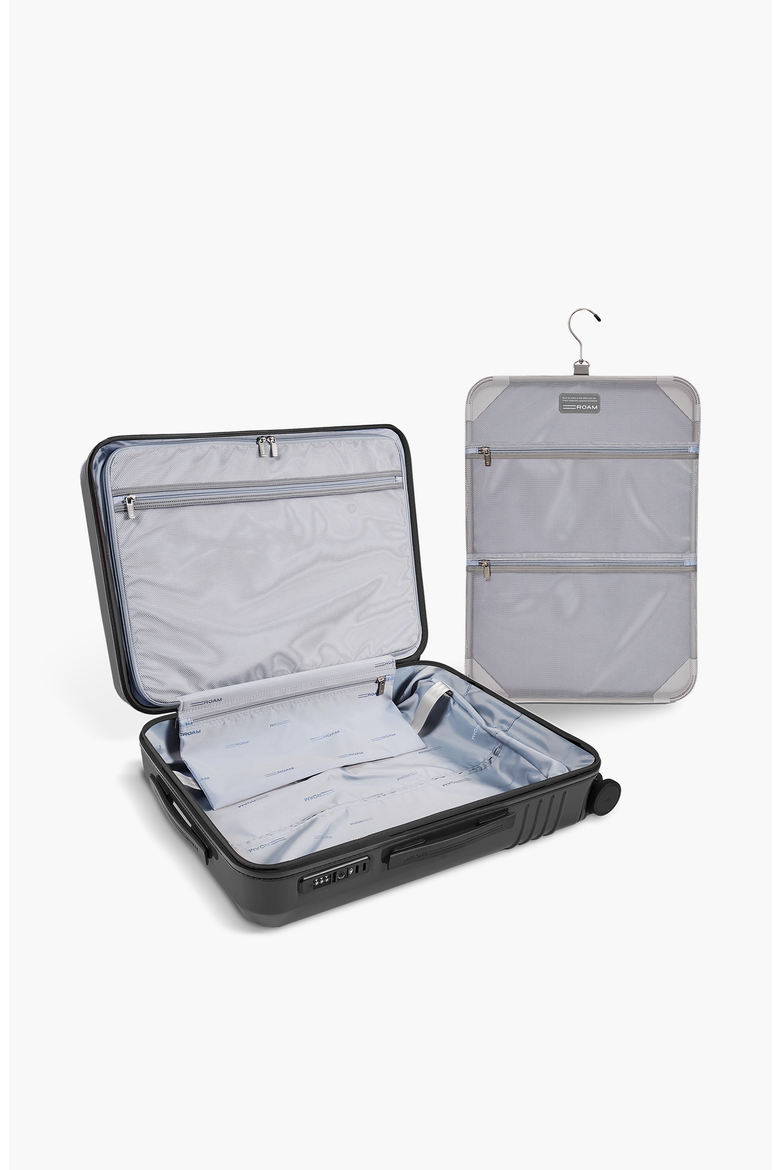 Large Carry-On Luggage, Alternate, color, Matte Steel / Black Trim
