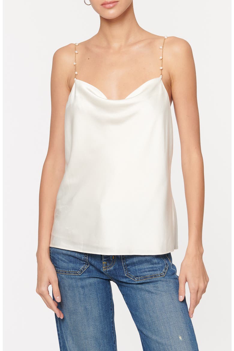 Busy Silk Camisole, Main, color, WHITE