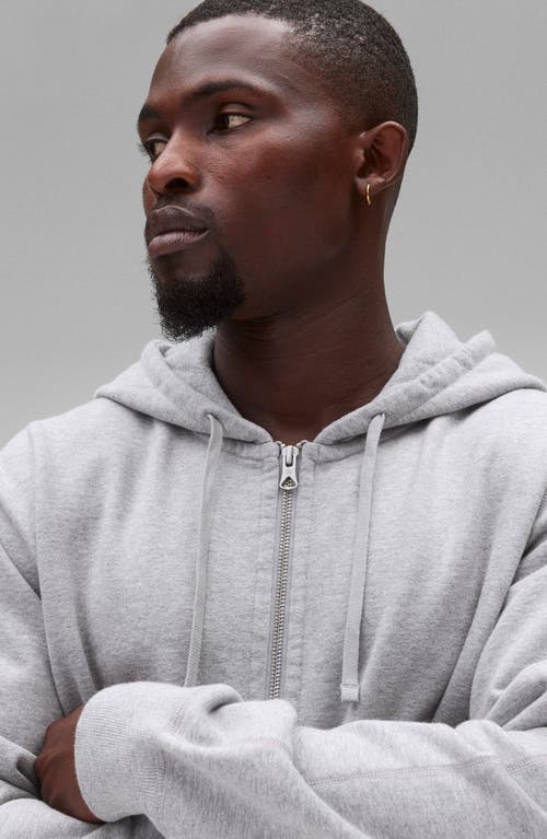 Reigning Champ Midweight Terry Standard Full Zip Hoodie In Gray