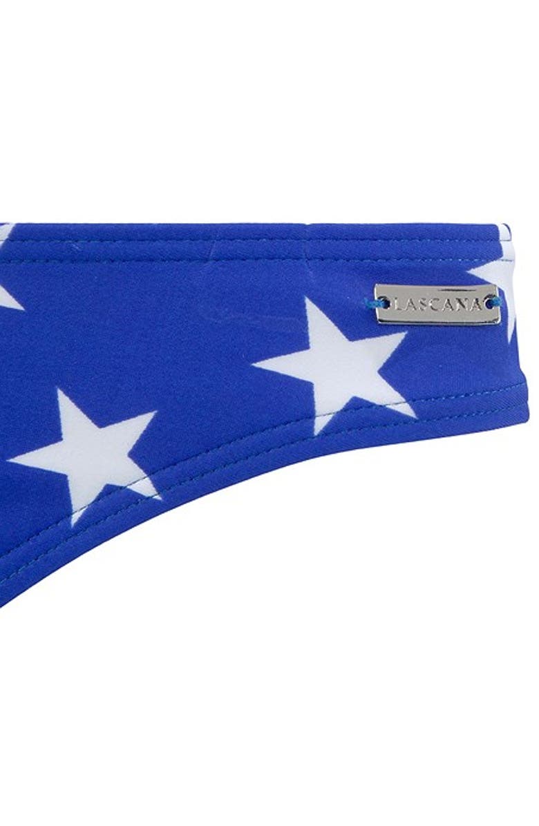 LASCANA Pattern Classic Bikini Bottom, Alternate, color, Navy Printed