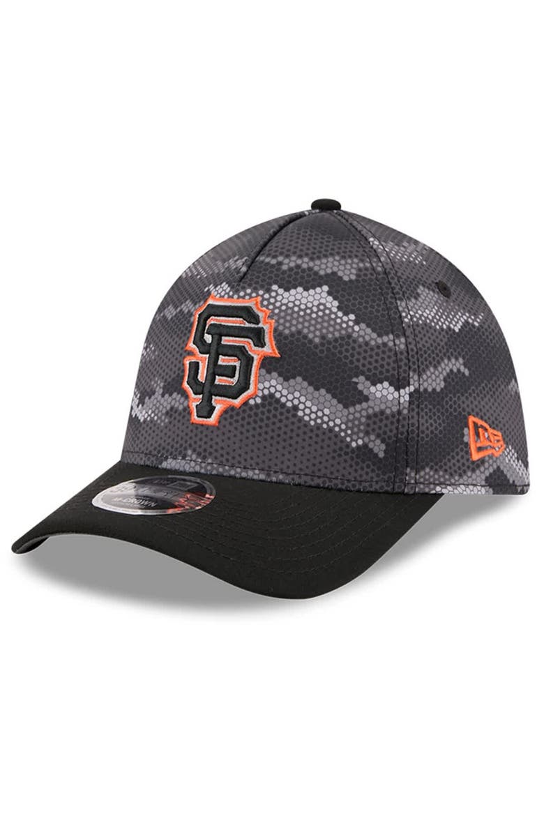 Men's New Era Black San Francisco Giants Camo 39THIRTY A-Frame Flex Hat, Main, color, Black