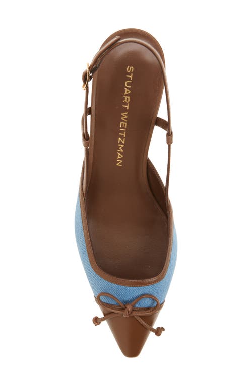 Stuart Weitzman Kitty Slingback 50 Pump In Washed/coffee