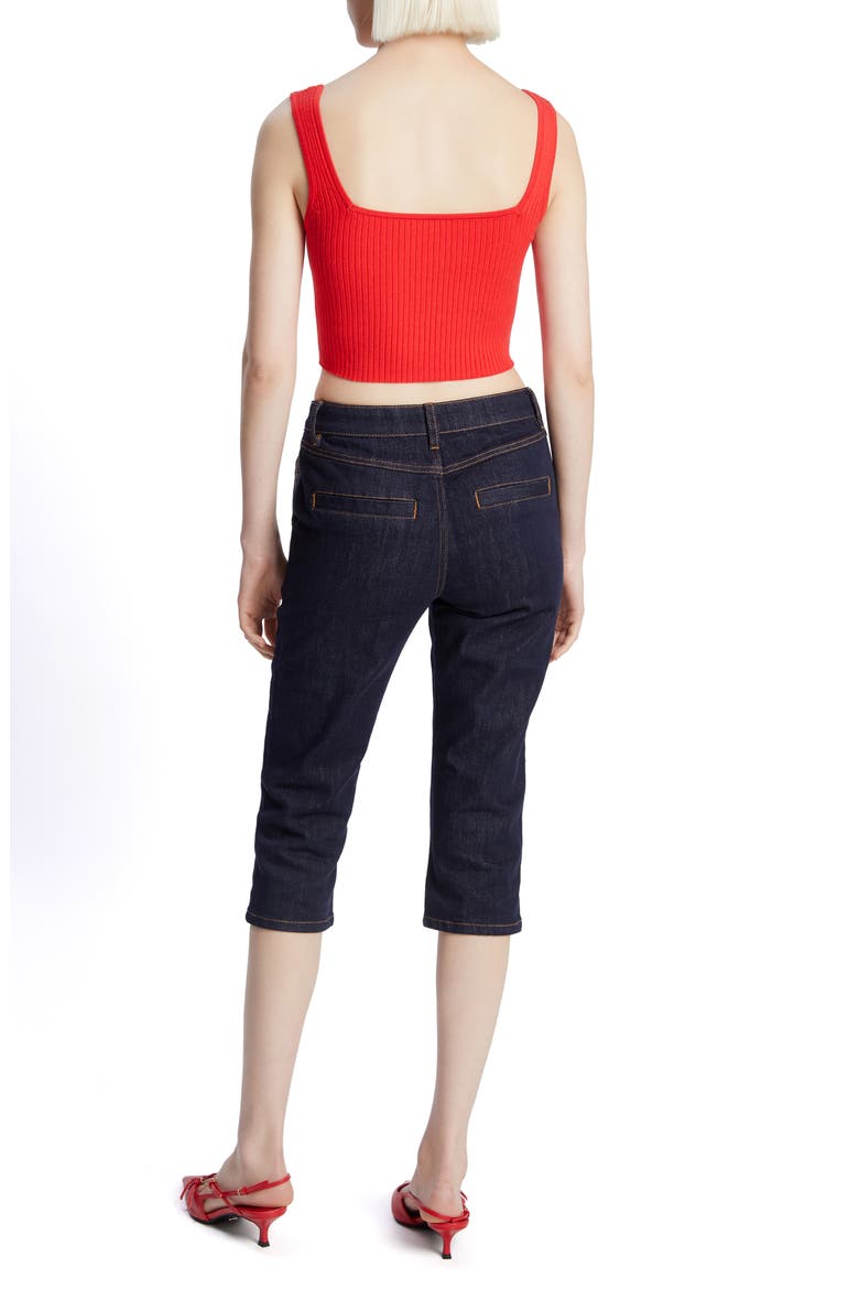 Bruna Pedal Pusher Jeans, Alternate, color, DARK