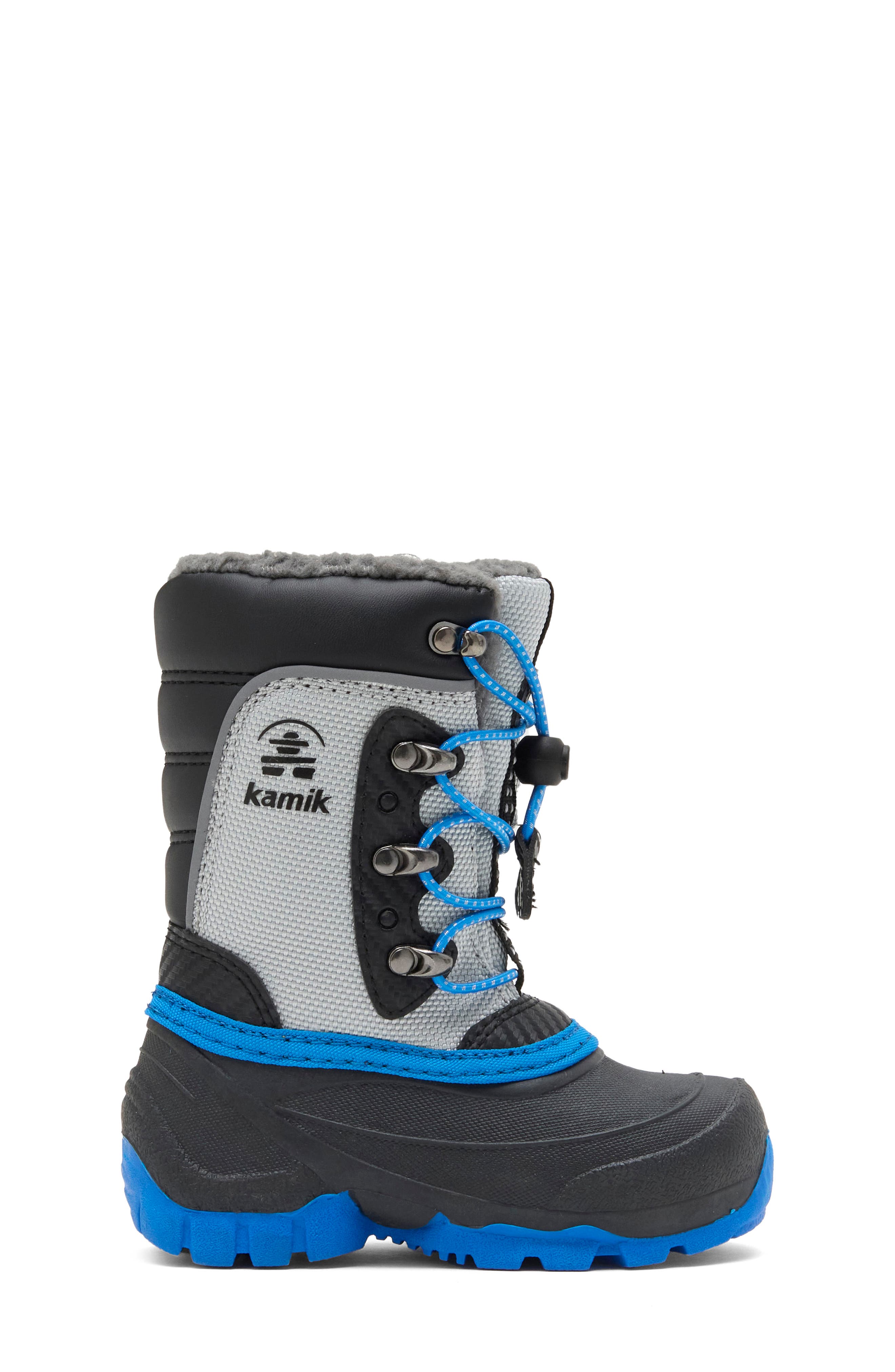 Kids' Luke 3 Fleece Lined Waterproof Snow Boot, Alternate, color, LIGHT GRAY BLUE