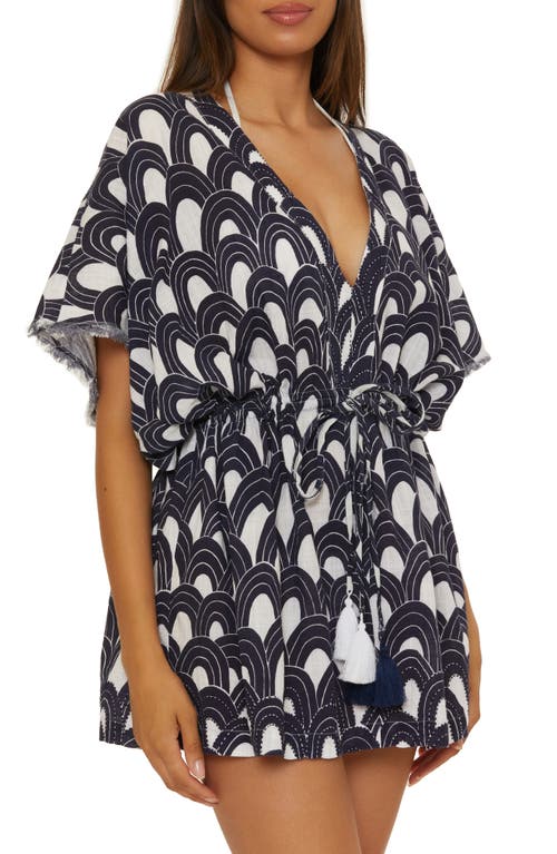 Shop Trina Turk Arches Cotton Cover-up Tunic In Ink