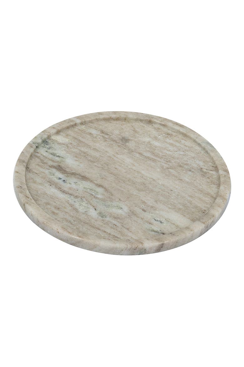 Round Marble Tray, Main, color, NATURAL GRAY
