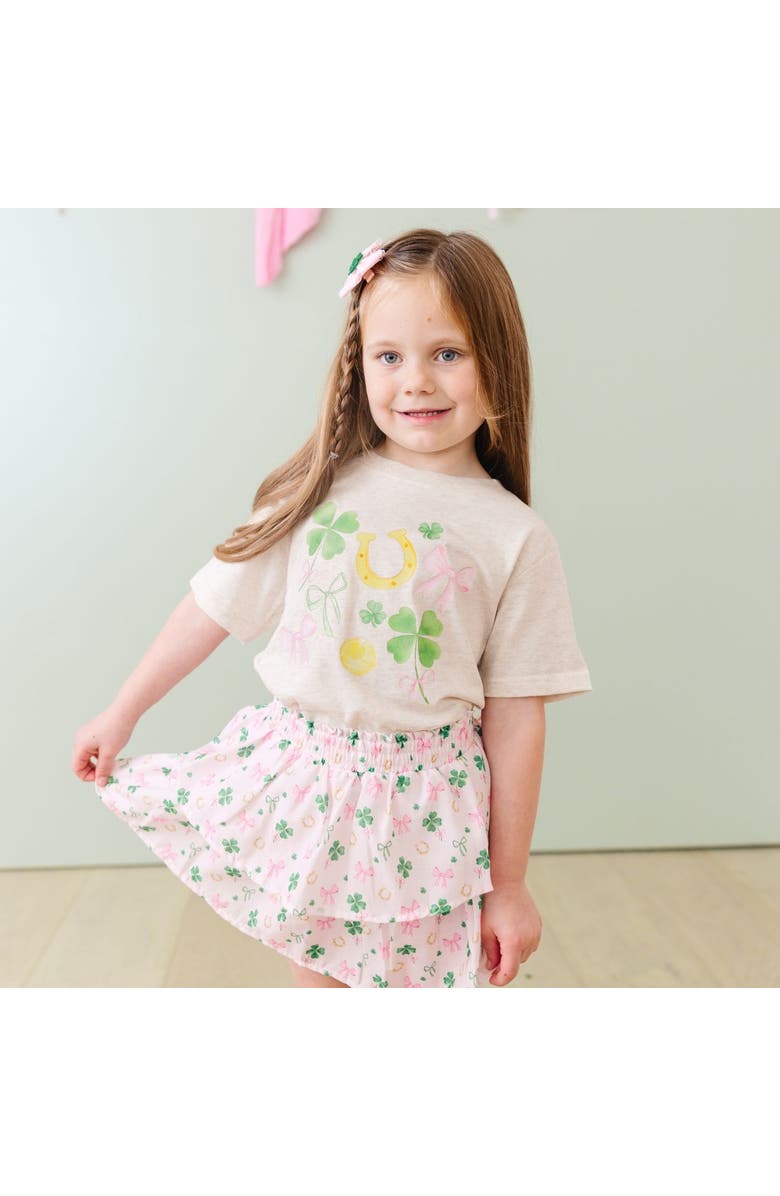 Sweet Wink Ditsy Shamrock St. Patrick
s Day Skort, Alternate, color, Multicolor