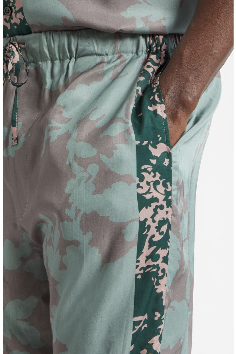 Piperi Mixed Print Drawstring Shorts, Alternate, color, PETROL