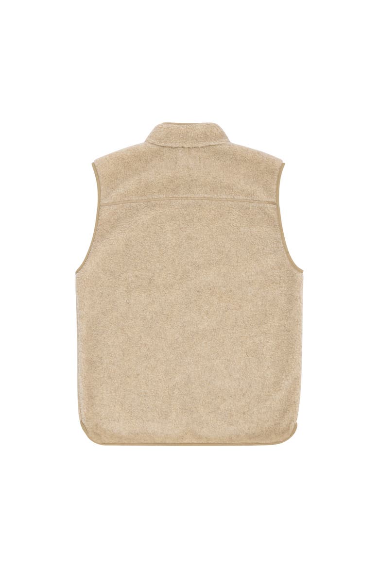 Heroes Wool Fleece Vest Mens, Alternate, color, Natural