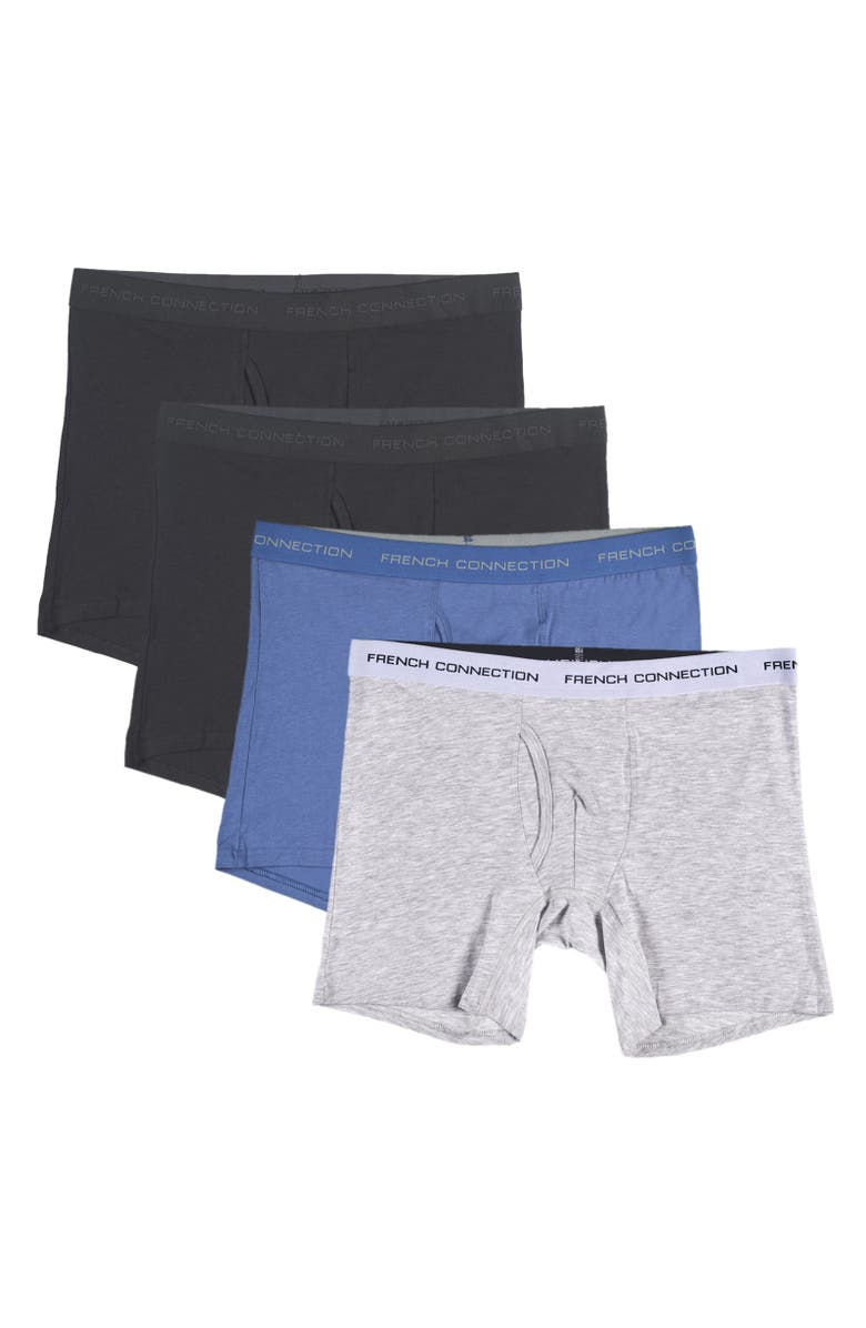 French Connection 4-Pack Cotton Boxer Brief, Alternate, color, 