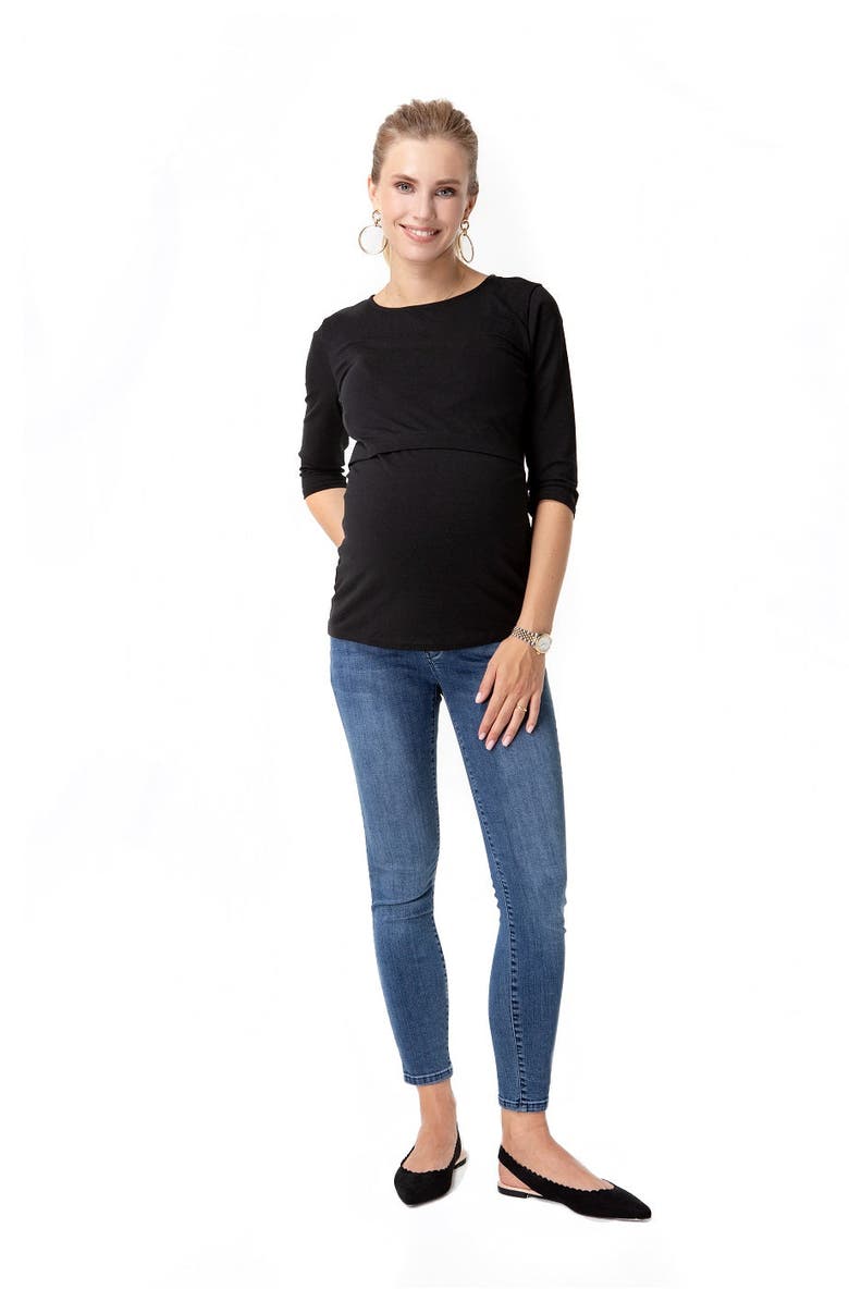 Accouchée Easy Top for Maternity, Main, color, Black