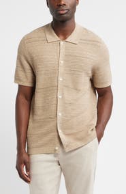 Nordstrom Short Sleeve Linen & Cotton Cardigan