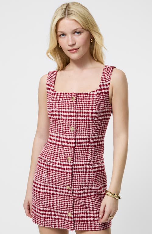 French Connection Button Front Mini Dress In Animal Print