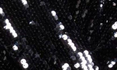 WAYF WAYF FLASH SEQUIN LONG SLEEVE FAUX WRAP MINIDRESS 