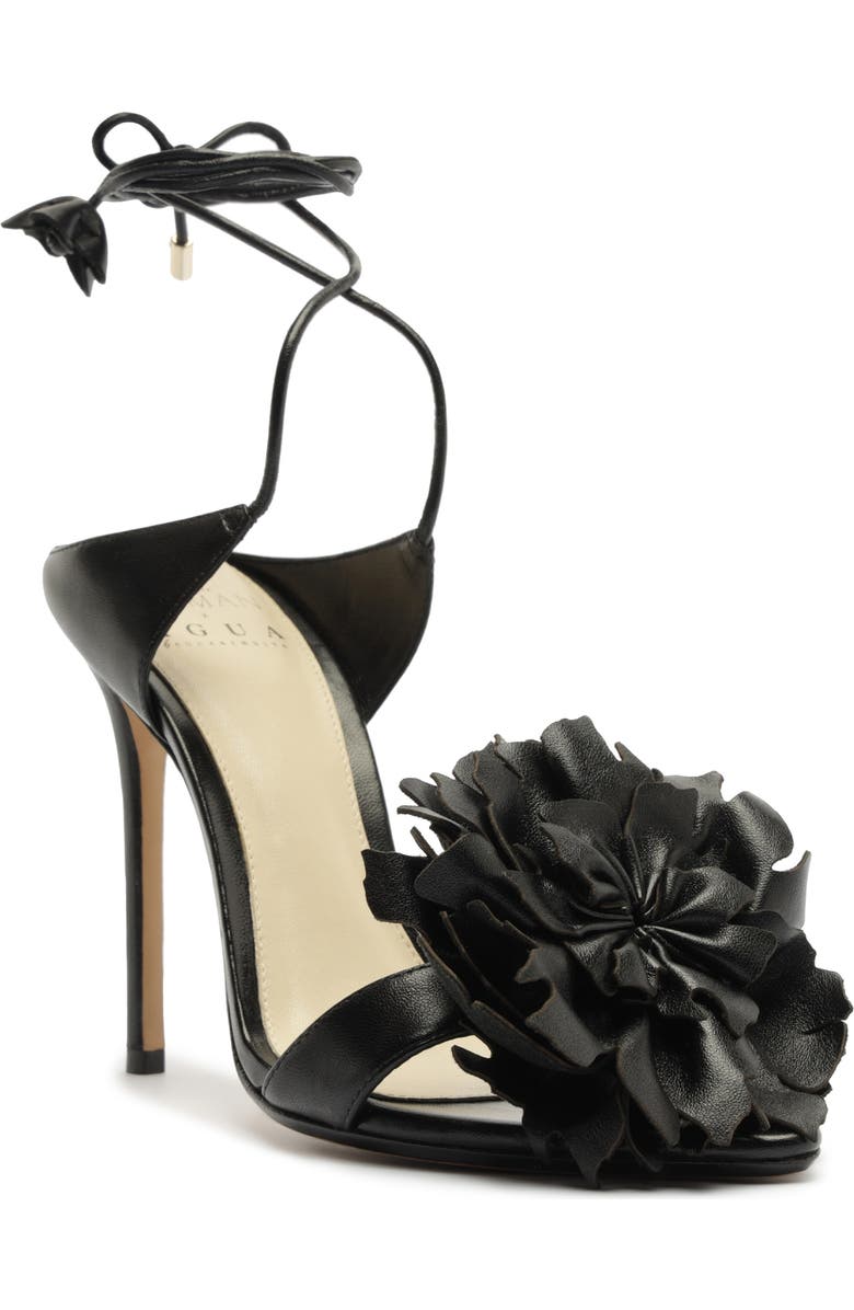 Alexandre Birman x Agua by Agua Bendita Ornela Ankle Strap Sandal, Main, color, Black